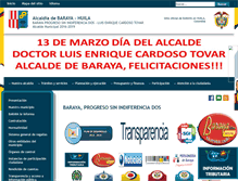 Tablet Screenshot of baraya-huila.gov.co